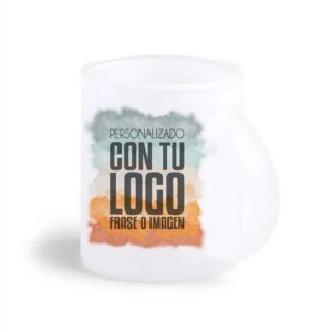 Taza de cristal efecto hielo personalizada 350 ml translúcida