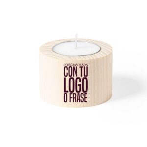 Vela aromática pequeña en cristal con tapa de bambú | Vela eco elegante de vainilla