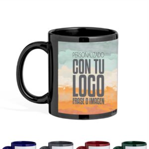 Taza personalizada con parche 350 ml | Taza de cerámica con interior de color