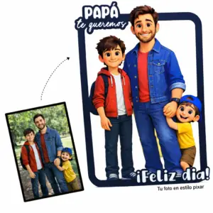Marco de Fotos Personalizado para Papá en Madera 3D | Regalo Día del Padre
