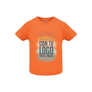 camiseta de bebe de manga corta personalizada de algodon