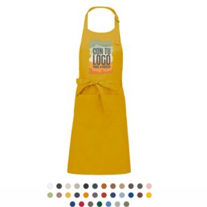 Delantal personalizado poliéster y algodón con bolsillo | Delantal profesional DTF