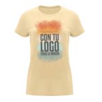 camiseta entallada de mujer personalizada de algodon