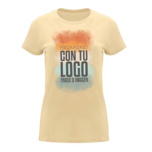 camiseta entallada de mujer personalizada de algodon