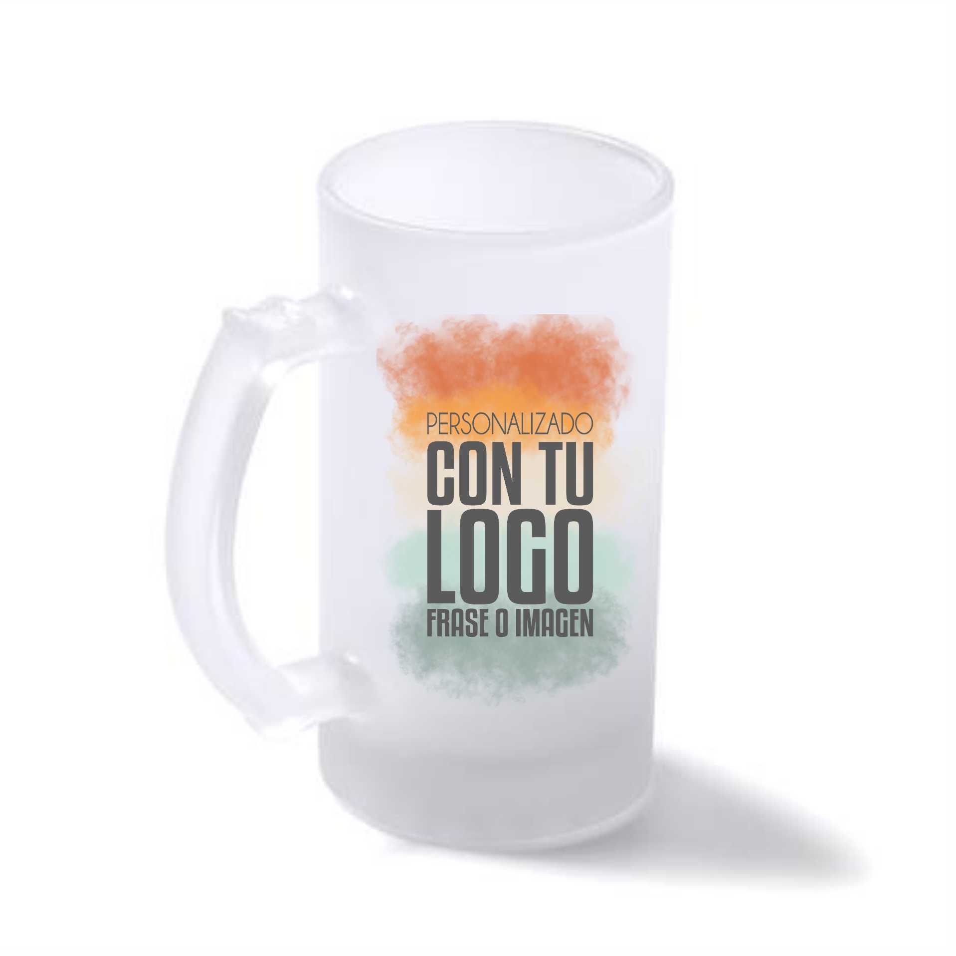 Jarra de cristal personalizada 500 ml efecto hielo | Jarra cerveza