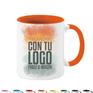 Taza personalizada de cerámica 350 ml con interior de color | Taza sublimación