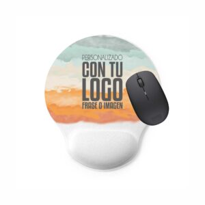 alfombrilla de ratón con reposamuñecas acolchado personalizada