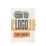 bloc de notas ecologico de corcho y lino con 80 hojas