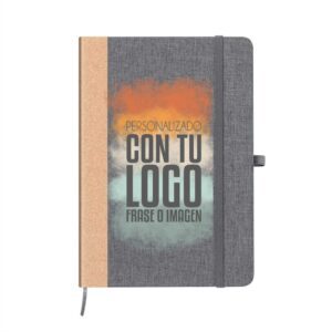 Bloc de notas ecológico RPET y corcho personalizado