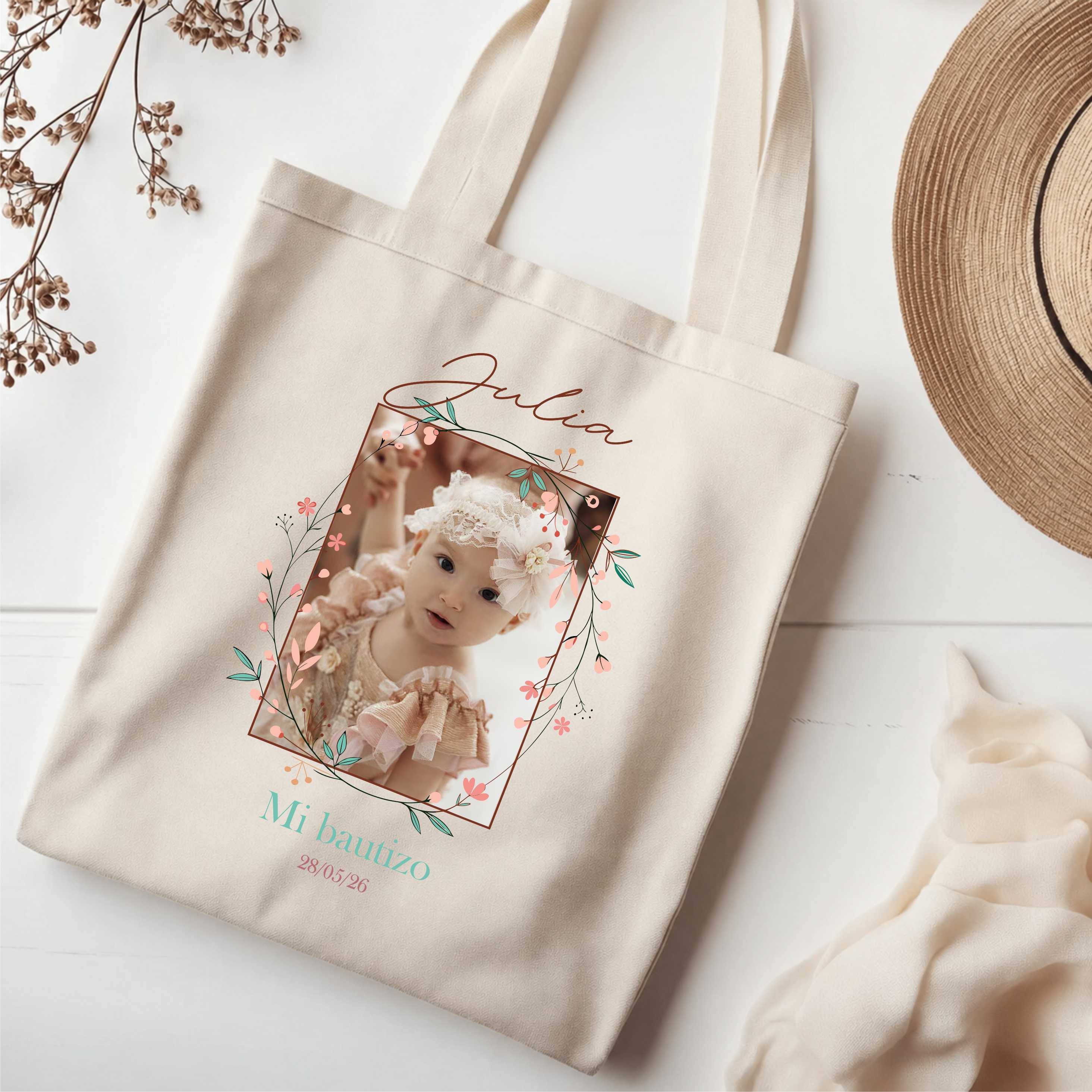 Bolsas de Tela para Bautizo Personalizadas | Tote Bag con Diseños Únicos para Recuerdos Especiales