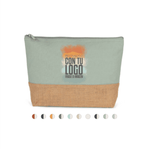 estuche de algodon canvas y yute natural personalizado