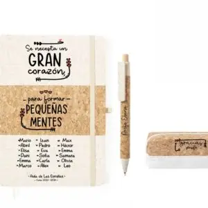 Regalo Profesora Fin de Curso | Set Ecológico Libreta, Bolígrafo y Estuche