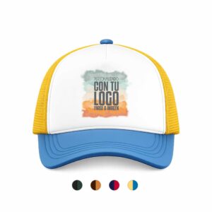 Gorra trucker multicolor personalizada | Gorra retro con malla reciclada