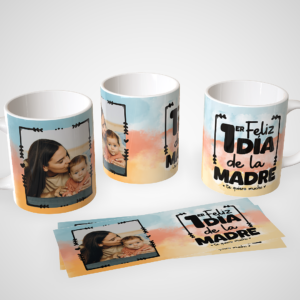 taza personalizada dia de la madre con interior de color
