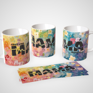 Taza personalizada Día de la Madre con interior de color - frase eres increible