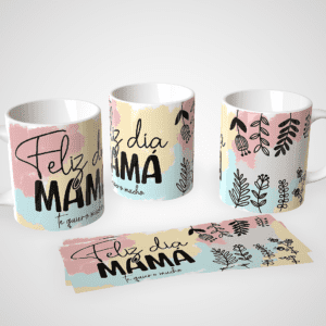 Taza personalizada Día de la Madre con interior de color - frase feliz día