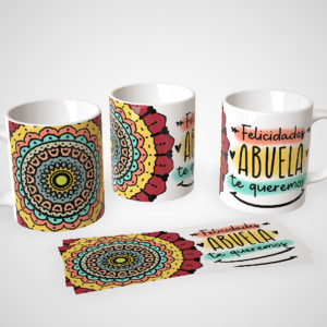 Taza personalizada Día de la Madre con interior de color - frase abuela