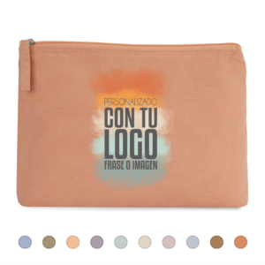 neceser de algodon personalizado con cremallera y efecto lavado