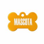 placa de aluminio para perro personalizada grabada a láser en varios colores