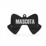 placa para mascota en forma de pajarita personalizada grabada a láser