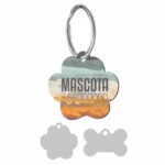 placa de madera para mascota personalizada en forma de hueso o huella