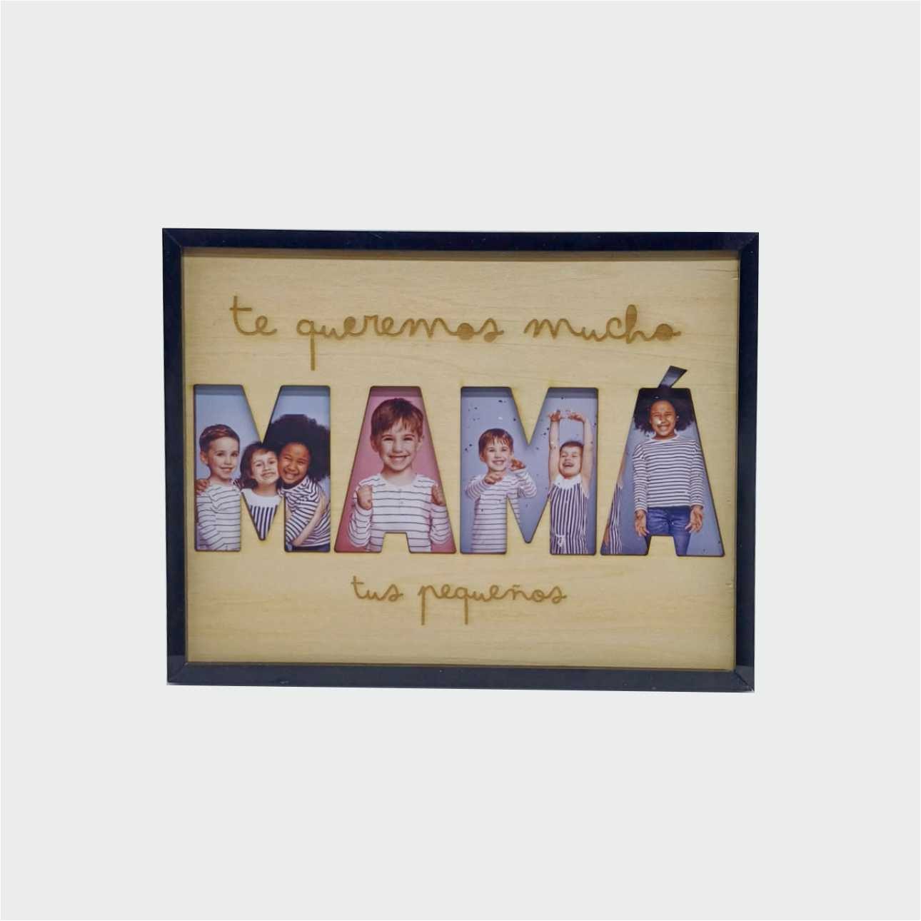 portafoto de madera personalizado para mamá con fotos