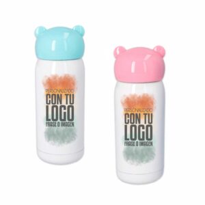 Botella de acero inoxidable 750 ml con tapón de oso personalizada