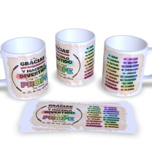 Taza Personalizada Fin de Curso para Profes y Maestras | Modelo 3