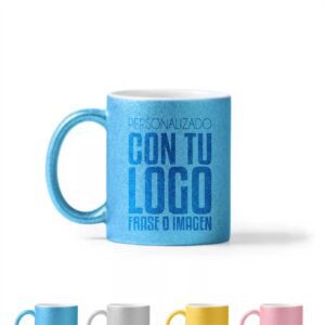 Taza de cerámica con purpurina rosa para personalizar sublimación